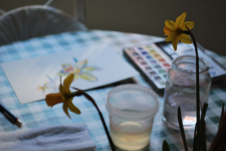 Painting daffodils