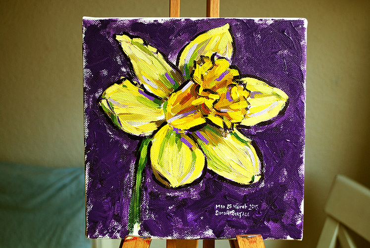 Painting of a daffodil