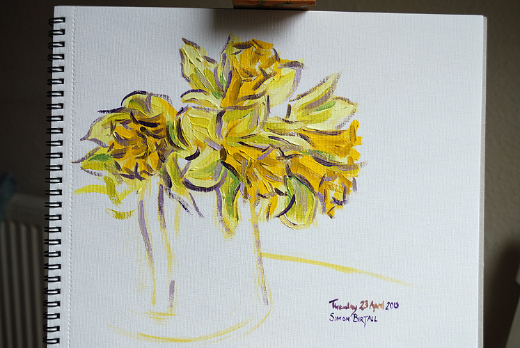 Painting of daffodils