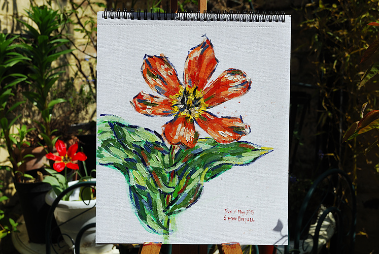 Painting of tulip