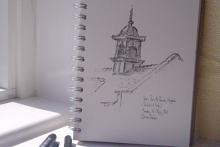 Pen drawing - Parade school Hoylake - by Simon Birtall