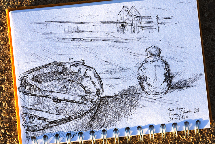 Drawing of Meols slipway