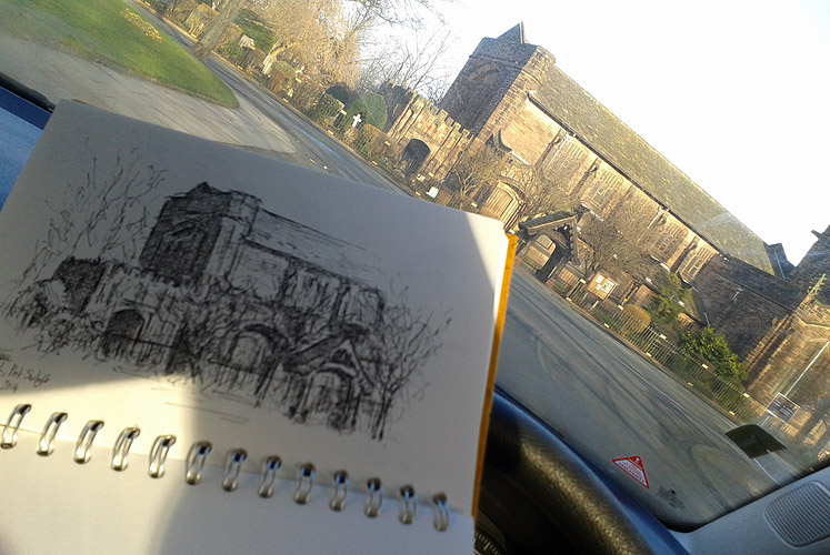 Drawing Christ Church, Port Sunlight