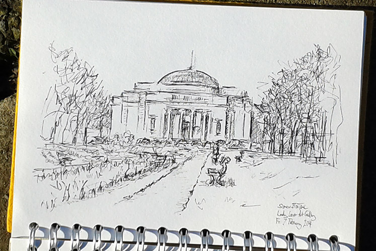 Drawing of Lady Lever Art Gallery