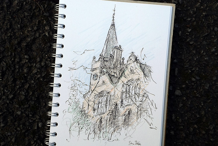 Drawing of the Lyceum, Port Sunlight