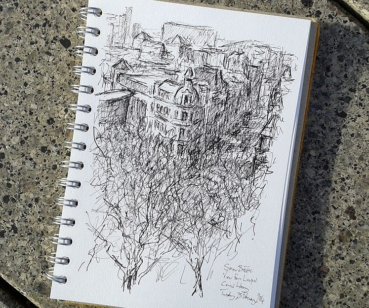 Drawing of Liverpool from the Central Library