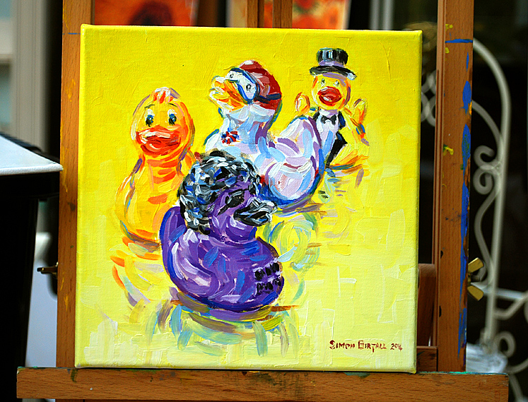 Painting of rubber ducks