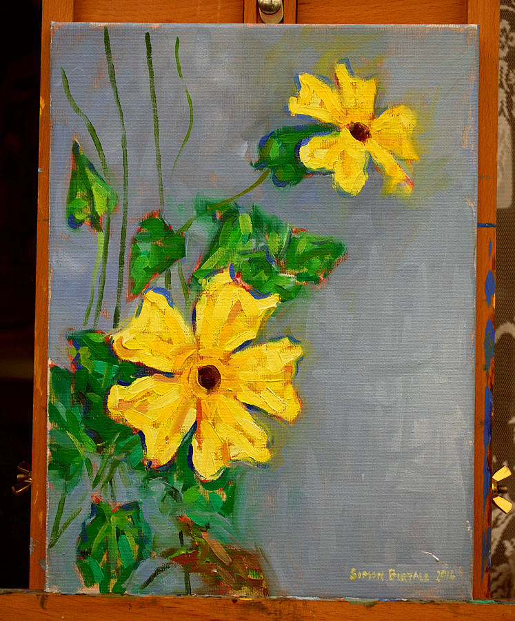 Painting of a Black Eyed Susan plant