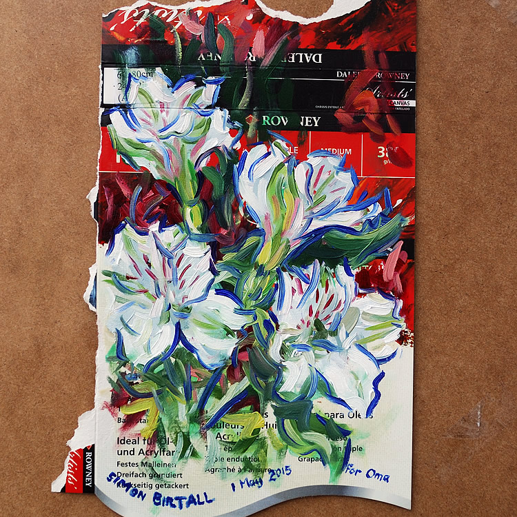 Painting of Alstroemeria