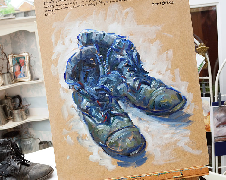 Painting of a pair of boots