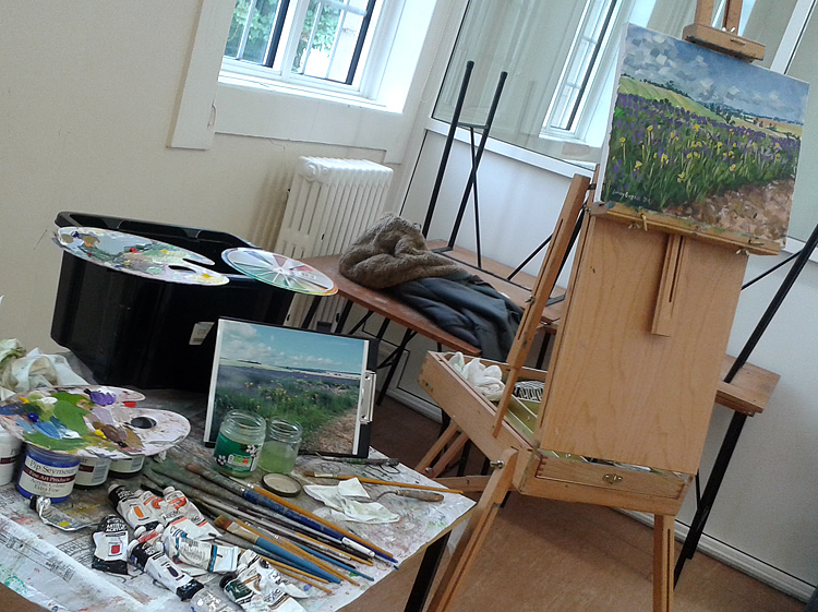 Painting demonstration - landscapes in acrylics