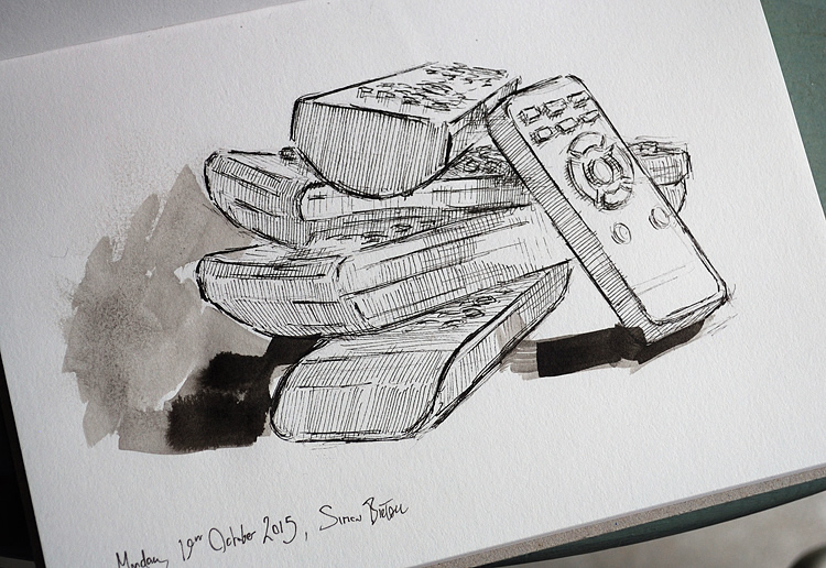 Drawing of remote controls