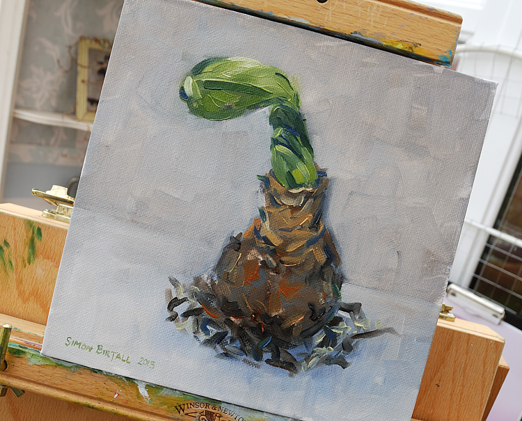 Painting of an amaryllis bulb