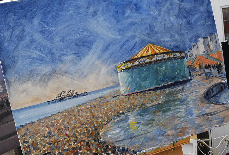 Painting of Brighton beach