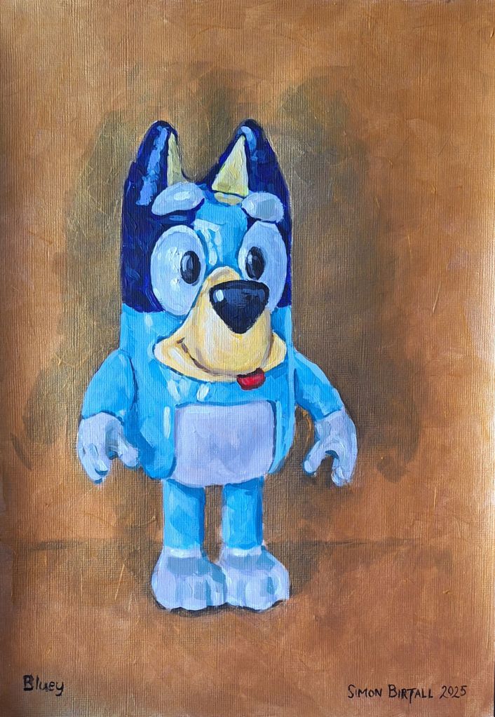 Painting of Bluey toy