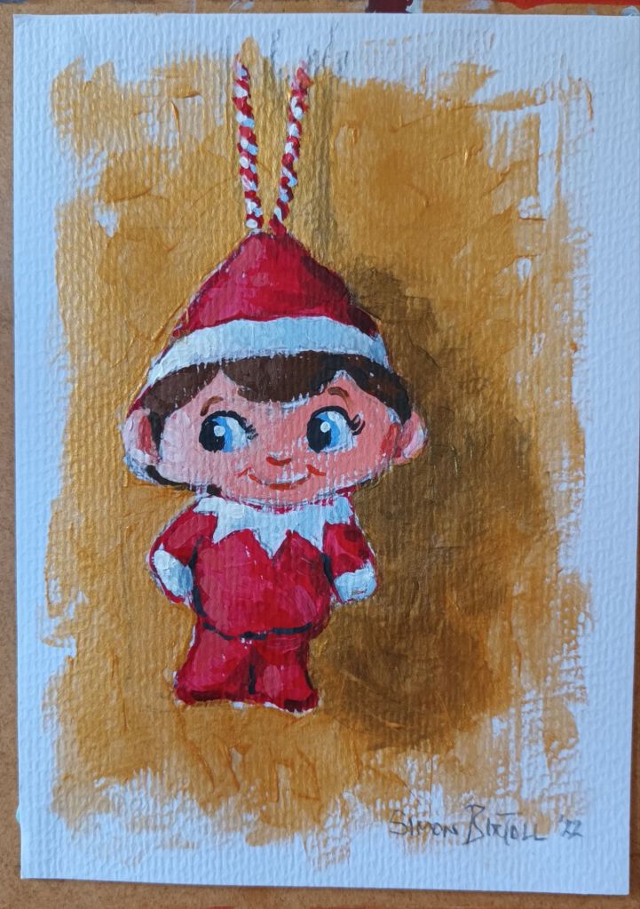 Painting of Christmas elf